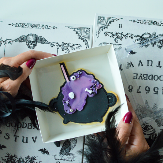 Halloween Cookie Box – Cauldron Edition (1 Giant Cookie)