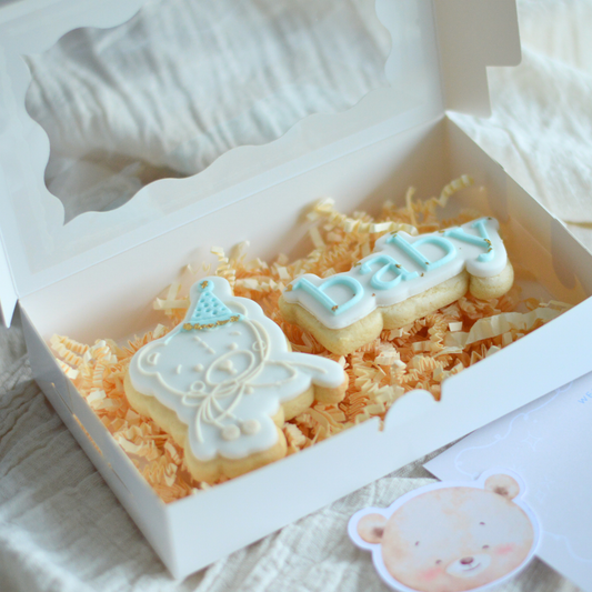 Baby Boy Koekjes | Zoet Cadeausetje op Maat 💙